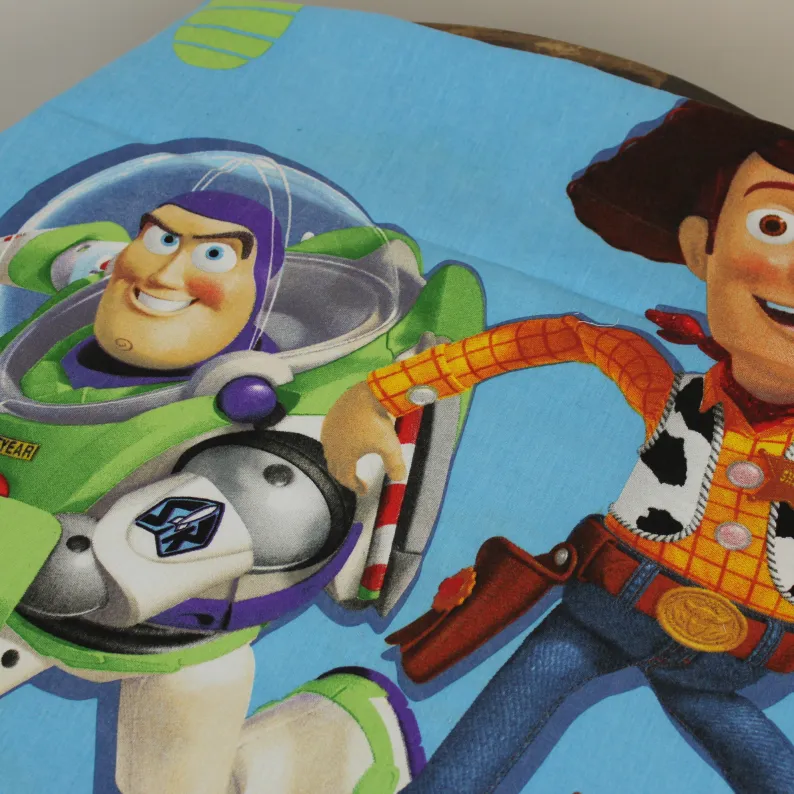 135*180 シーツ解体生地 バズ ウッディー 水色 ベストフレンド