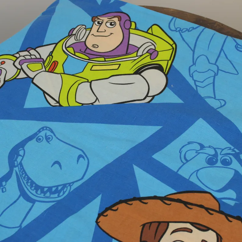 120*90 シーツ解体生地 バズ ウッディー スパーク ブルー