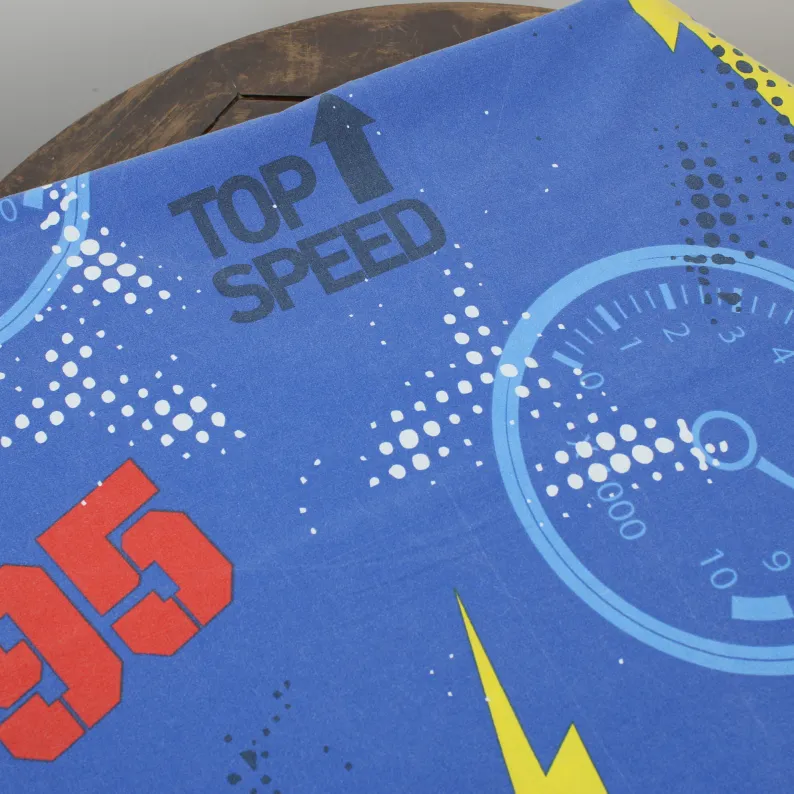 125*95 シーツ解体生地  スピードメーター ブルー キャラクター無し