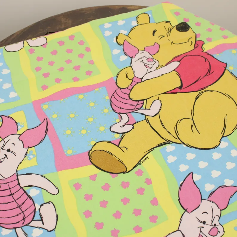 130*90 シーツ解体生地  くまのプーさん ピグレット