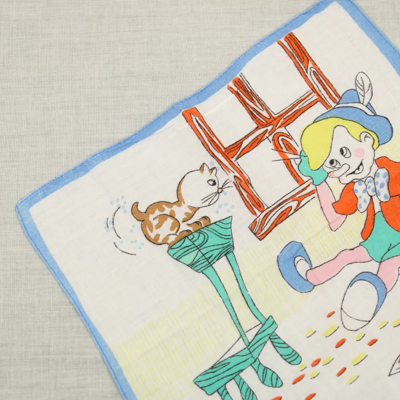 ピノキオのハンカチ ネコ