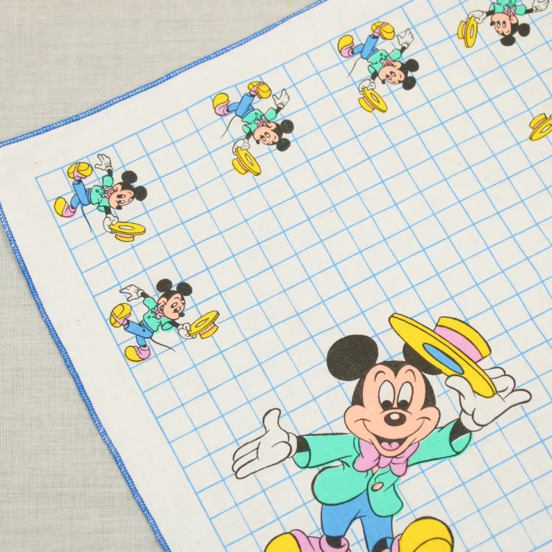 ミッキーのハンカチ シルクハット ブルー