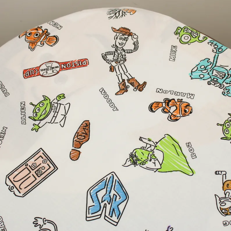 60*95 シーツ解体生地  PIXER x PRIMARK らくがき モンスターズ・インク トイ・ストーリー NEMO