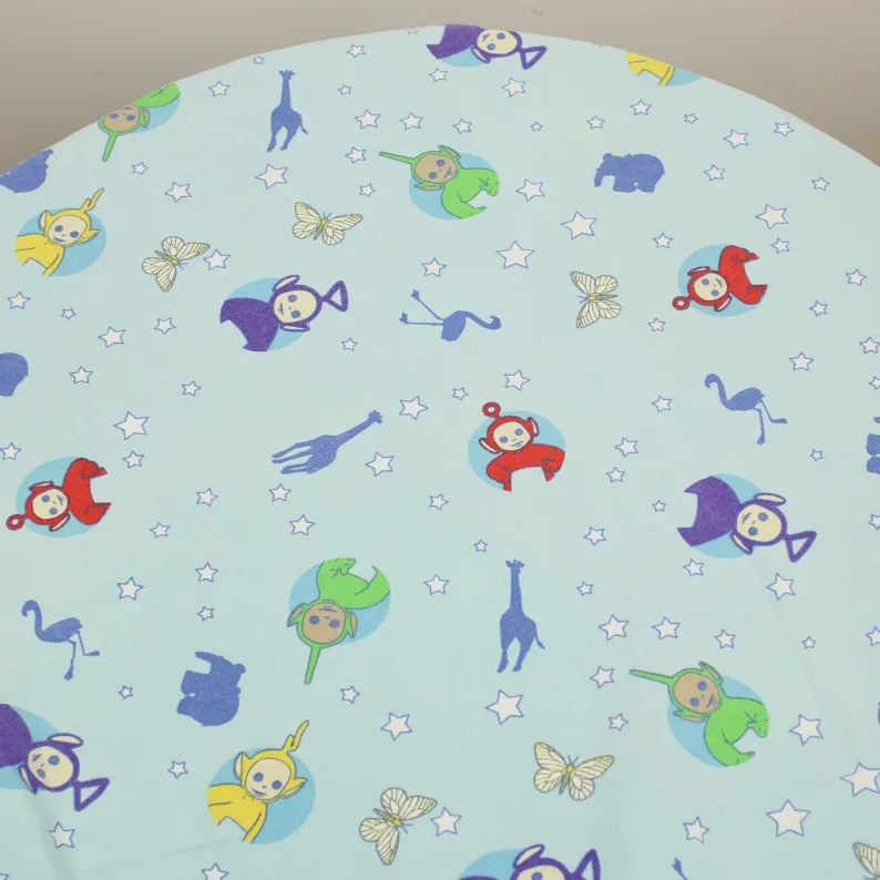 85*115 シーツ解体生地  テレタビーズ  アニマル ブルー 小柄