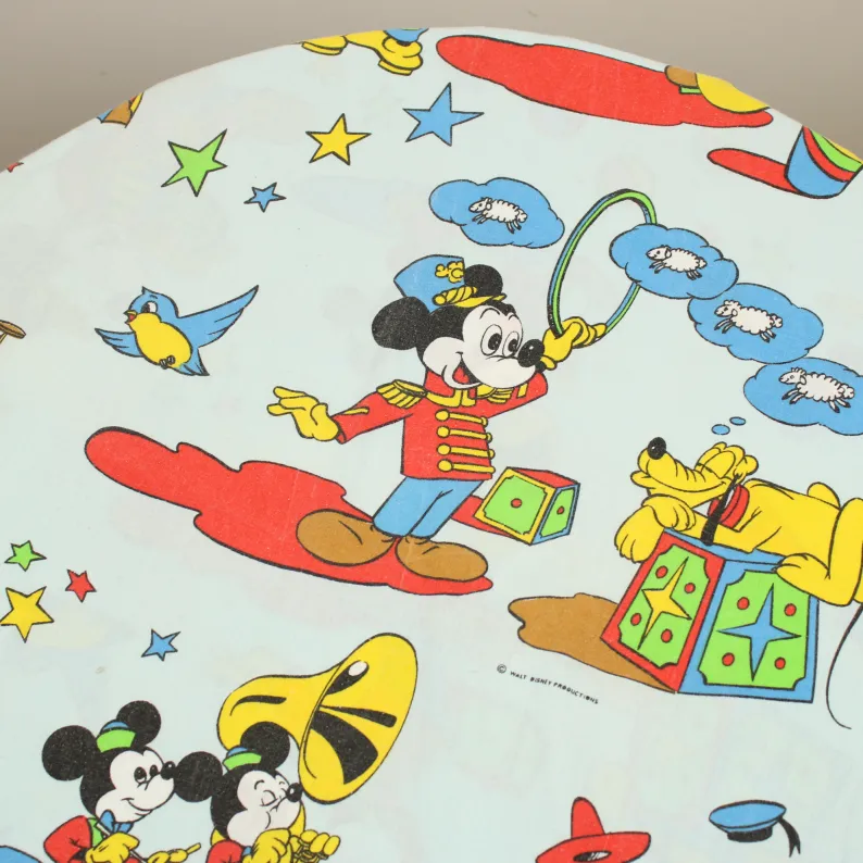 80*130 シーツ解体生地  ミッキー＆フレンズ ミニー サーカス ブルー