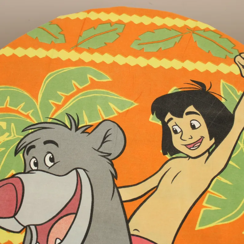 125*185 シーツ解体生地  ジャングル・ブック オレンジ