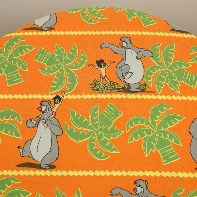 130*90 シーツ解体生地 ジャングル・ブック オレンジ 小柄