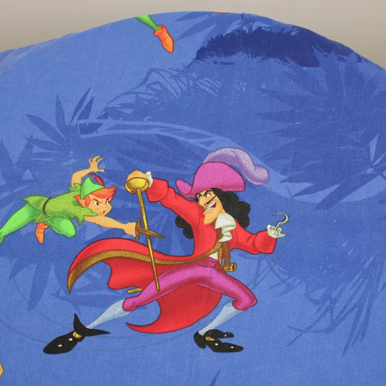 130*90 シーツ解体生地  ピーターパン フック船長 ブルー