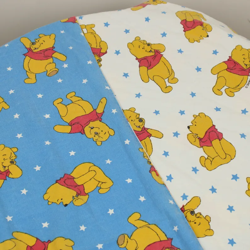 キッズ布団カバー くまのプーさん 星 青白