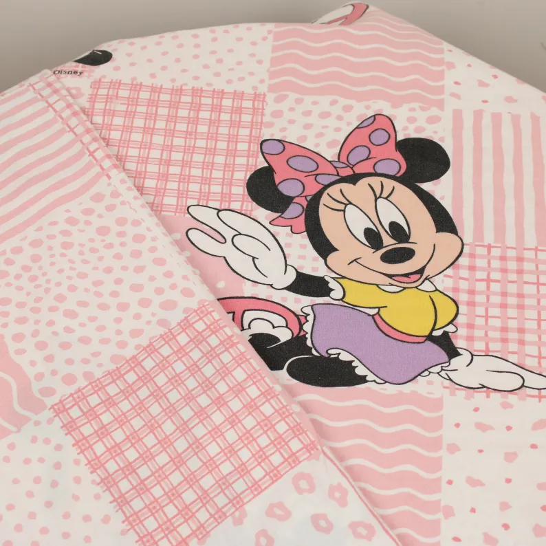 布団カバー ミニー ピンク チェック パッチワーク