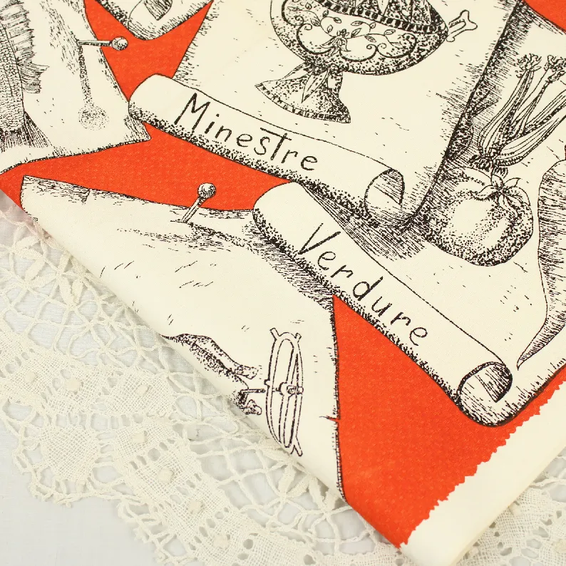 キッチンクロス タペストリー 料理 イタリア