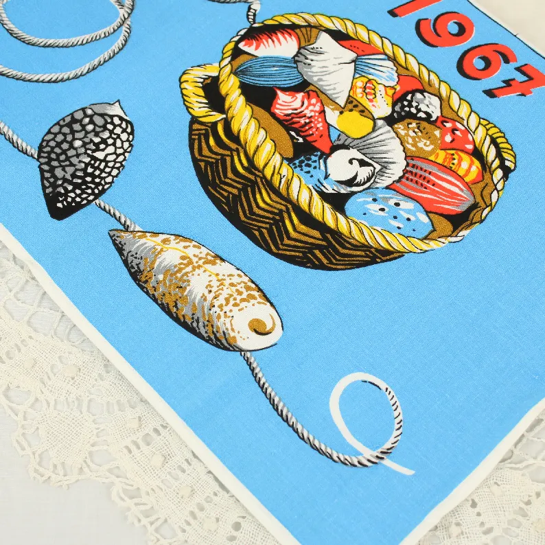 1967 カレンダー柄トーション 貝