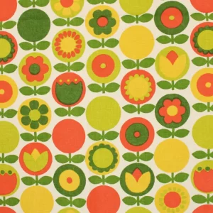 55*45 レトロ カラフル 花パターン