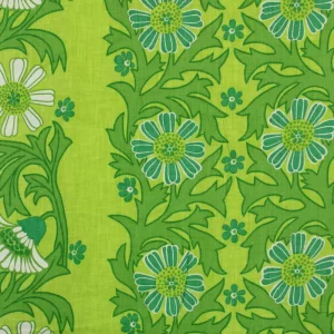 60*60 レトロ 大きな花 葉 グリーン