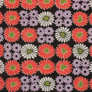 50*60 レトロ オリエンタル 花 パープル