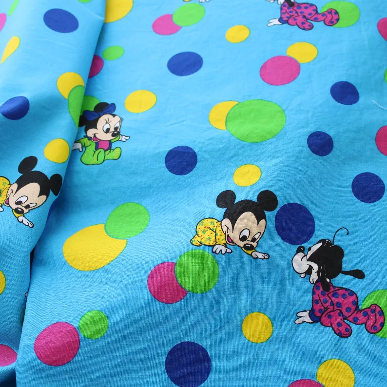 65*55 ディズニー ベビー ミッキー ミニー グーフィー カラフル ドット
