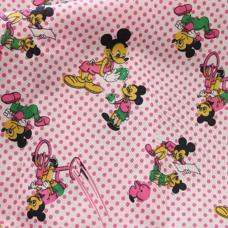 85*45 レトロミッキー 自転車 ドット ピンク