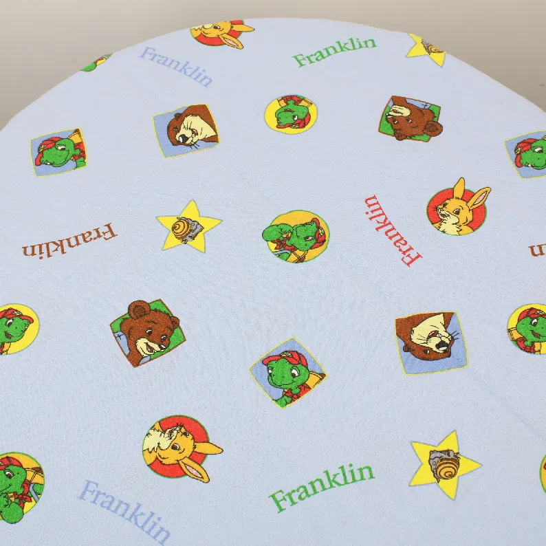 80*125 シーツ解体生地  フランクリン Franklin 水色