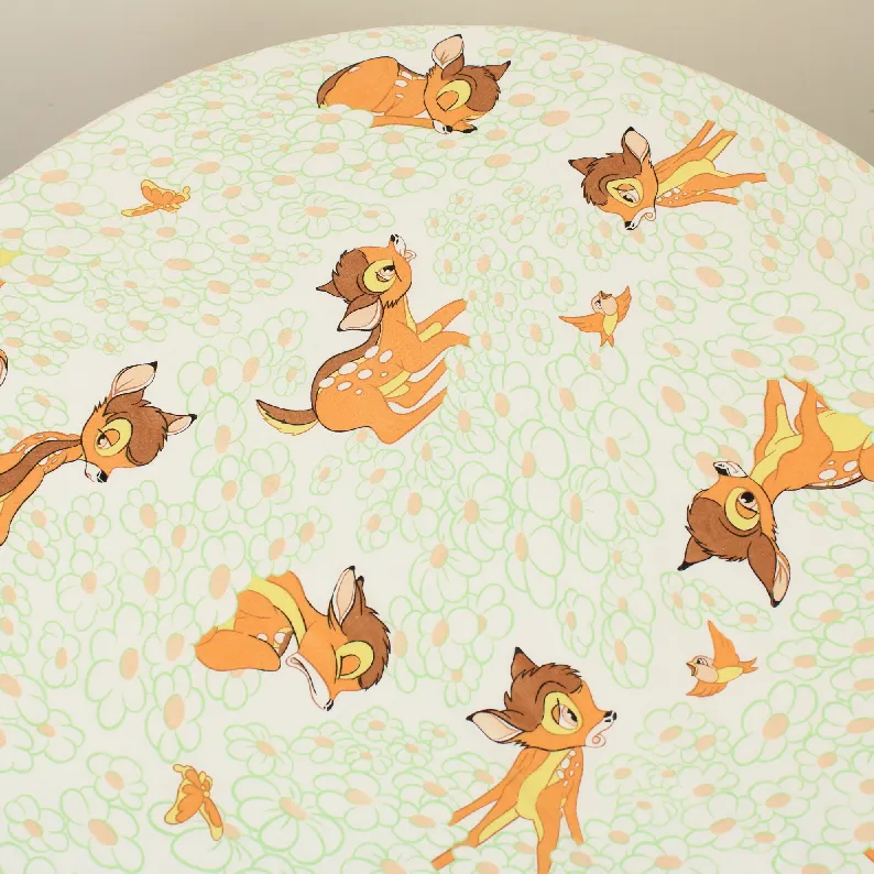 85*135 シーツ解体生地  バンビ お花畑 白