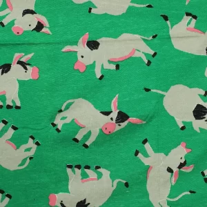 ニット 140*65 かわいい ロバ グリーン