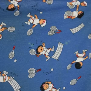 難ありニット 約107*78 子ども テニス ブルー