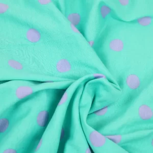 ニット 130*80 シンプル 大きめドット 水玉 ミントグリーン