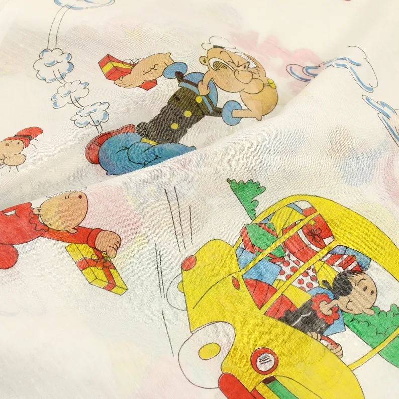 100*155 カーテン解体生地 ポパイ POPEYE
