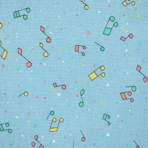 85*55 ポップ かわいい 音符 パステル 水色