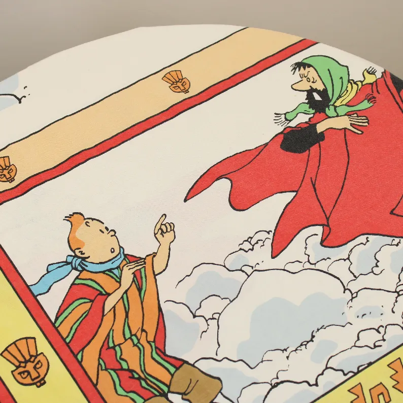 125*170 シーツ解体生地  タンタンの冒険 Tintin au TIbet