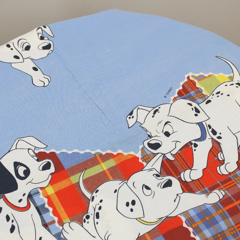 フラット 101匹わんちゃん タータンチェック 水色