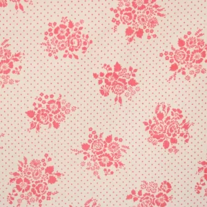 65*55 かわいい 花 ブーケ ドット 赤