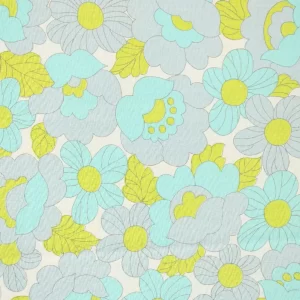 50*55 レトロ かわいい 花 ブルー グリーン
