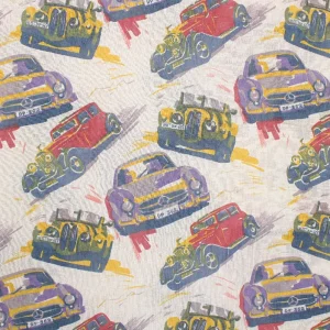 80*65 レトロ 自動車 パープル イエロー