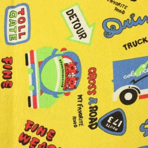 60*65 ポップ ロゴ カラフル アニマル 乗り物 イエロー