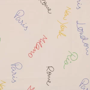 60*90  ロゴ 手描き文字 都市名 白