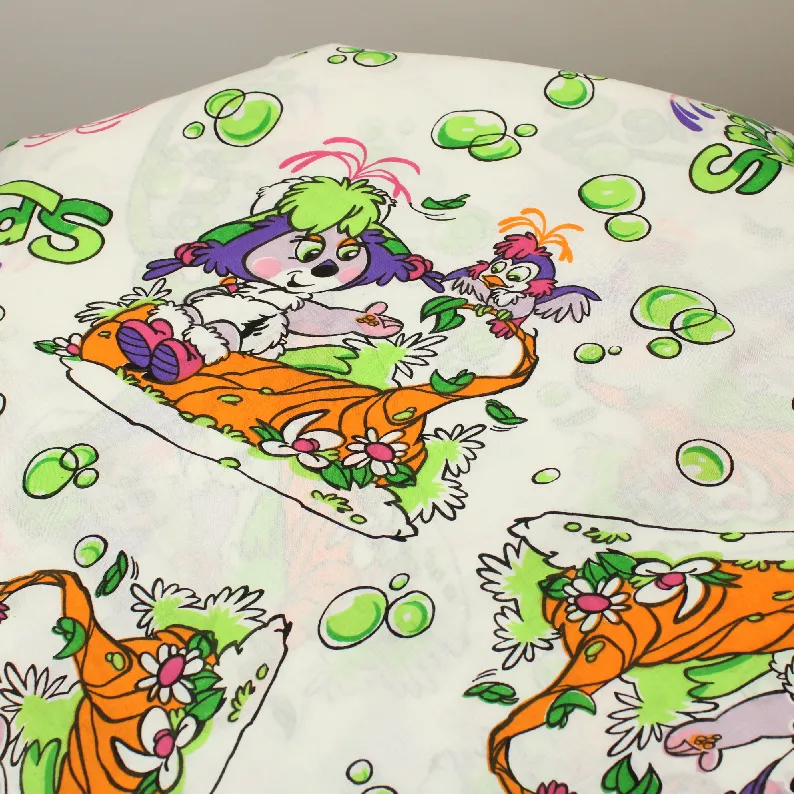 70*130 シーツ解体生地 Sprinklies しゃぼん グリーン