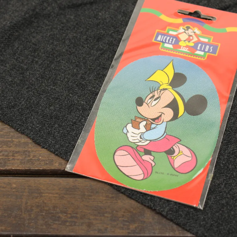 ミニーのワッペン スクールミニー リボン