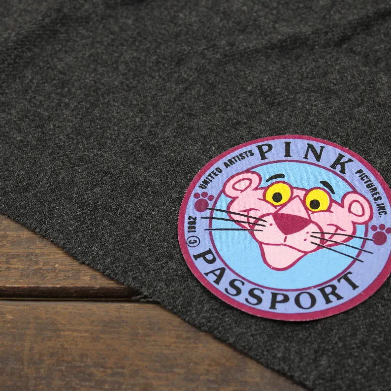 ピンクパンサーのワッペン パープル ロゴ