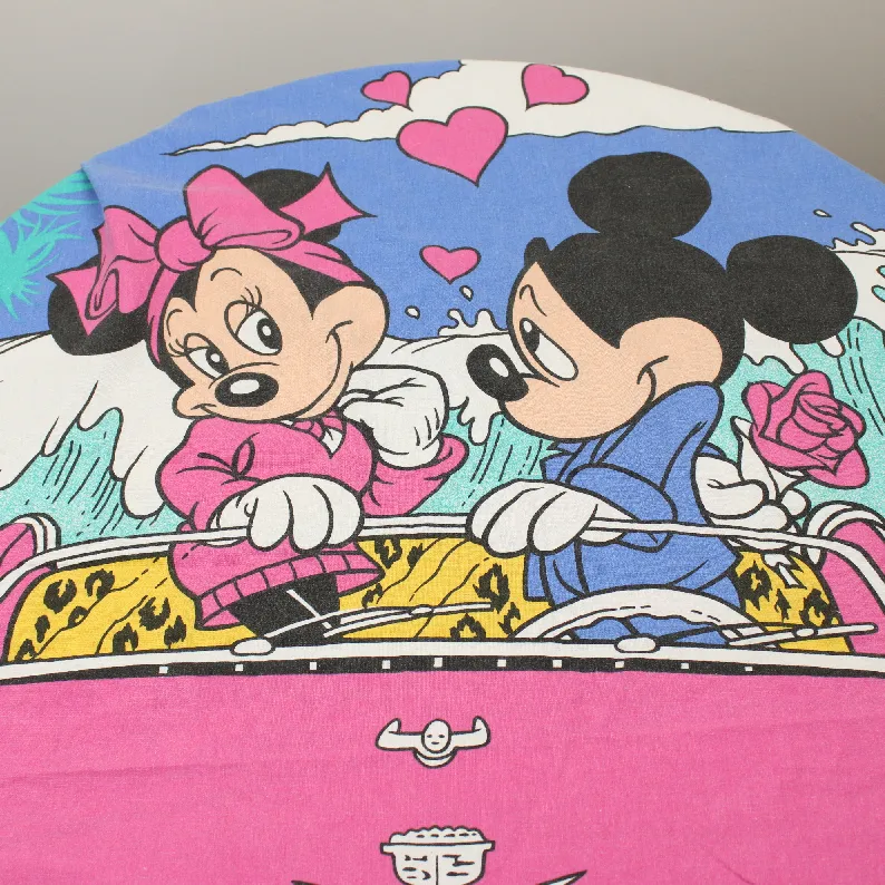 140*180 シーツ解体生地  ミッキー ミニー ドライブ ビーチ