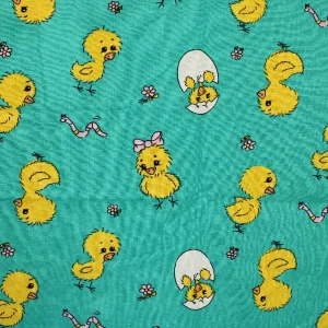 65*45  レトロ ヒヨコ たまご ミミズ グリーン