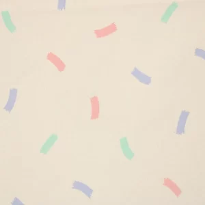 55*95 かわいい ポップ パターン 白  ブルー ピンク パステル