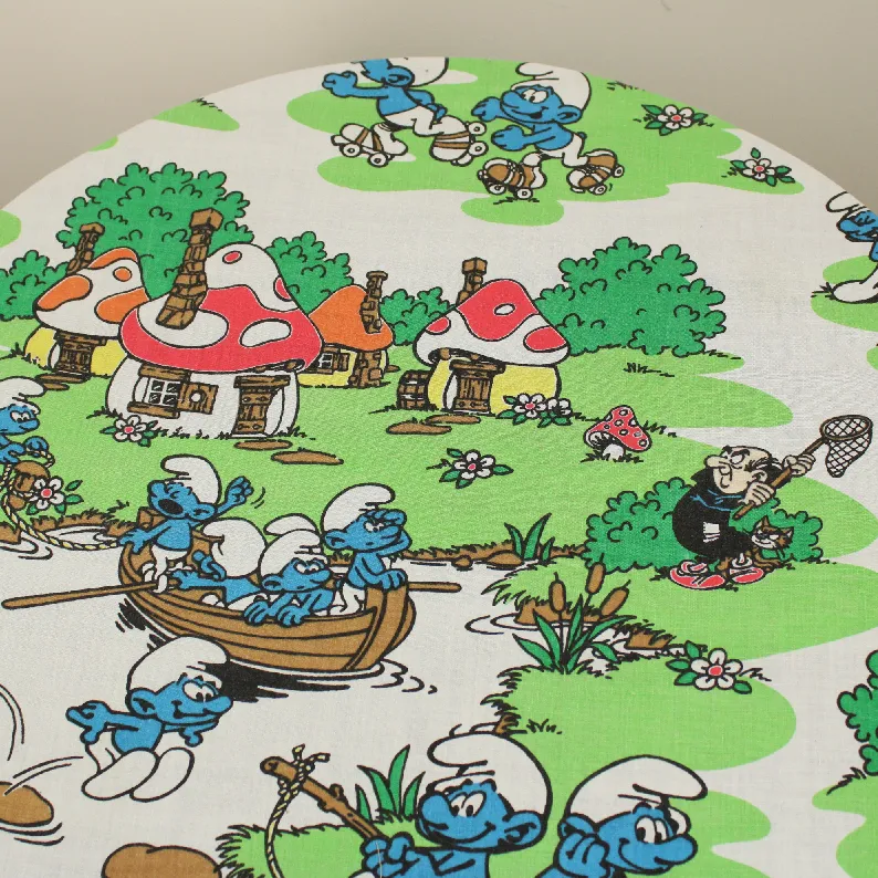 155*95 シーツ解体生地 スマーフ村 ガルガメル Les Schtroumpfs