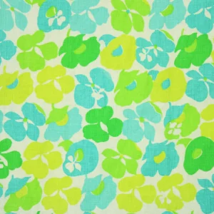 55*70 ポップ 可愛い 花パターン ブルー グリーン