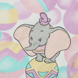 135*145 キルト解体生地  ダンボ パステル チェック リボン