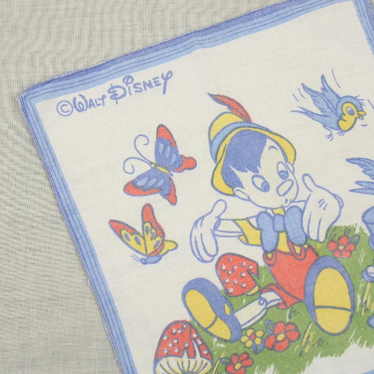 ピノキオのハンカチ ジミニークリケット きのこ