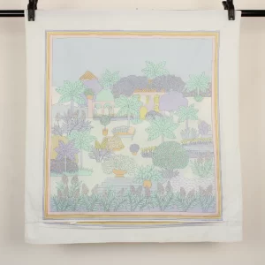 ピローカバー パープルガーデン 花 植物 南仏の風景