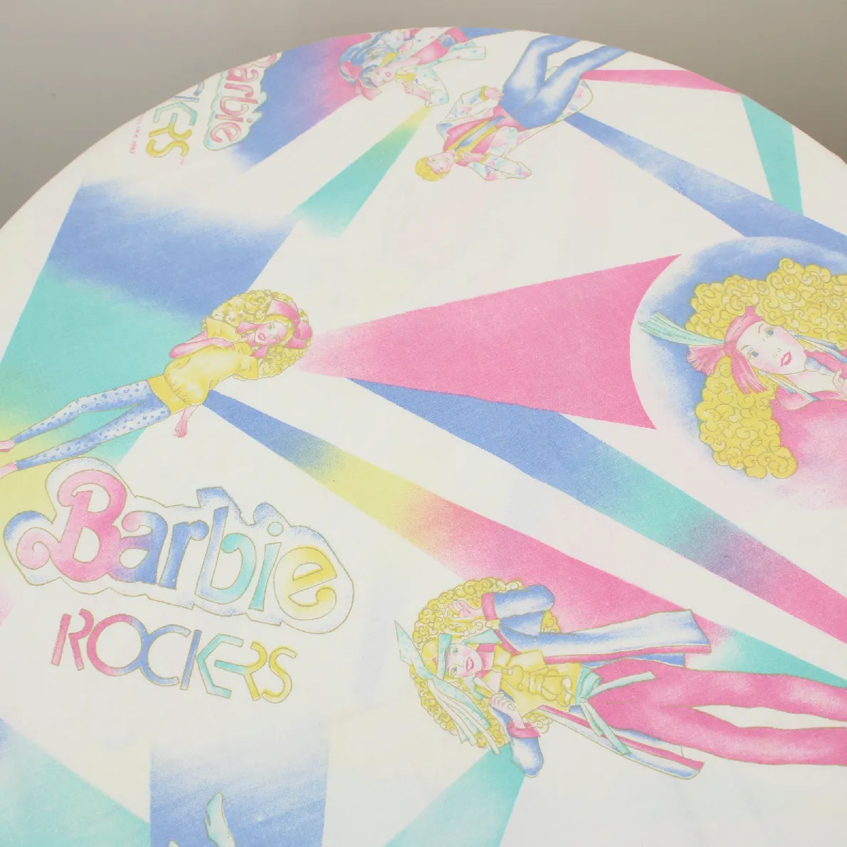 120*110 シーツ解体生地 バービー Barbie and the Rockers パステル