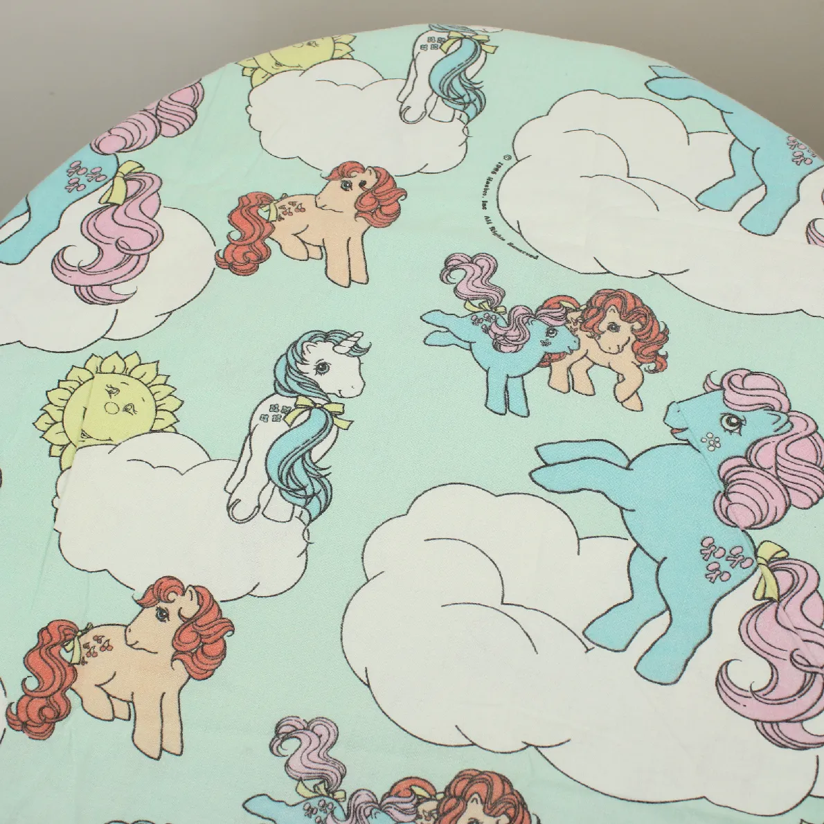 130*85 シーツ解体生地 マイリトルポニー  水色 パステル