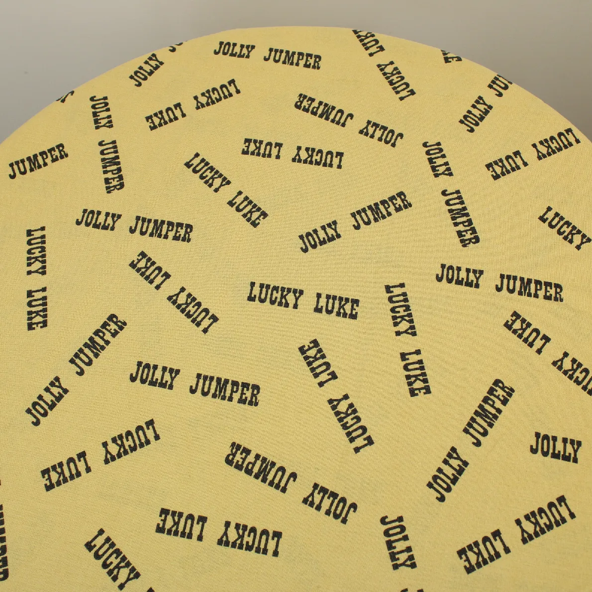 85*100 シーツ解体生地 ラッキー・ルーク  ロゴ マスタードイエロー