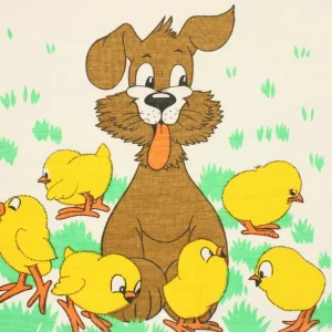 110*35  レトロ イヌとヒヨコ アニマル